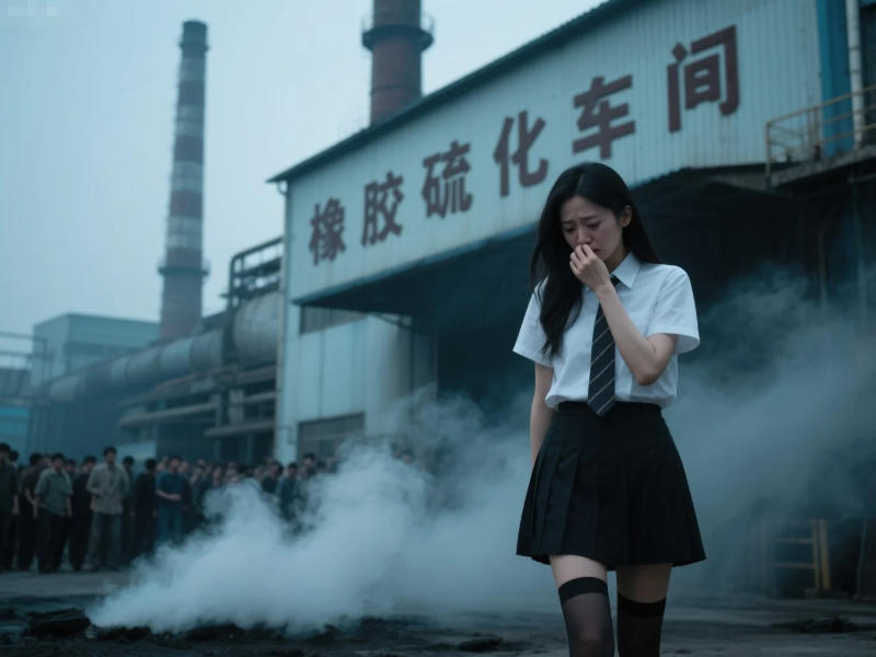 橡膠硫化車間惡臭污染現場圖